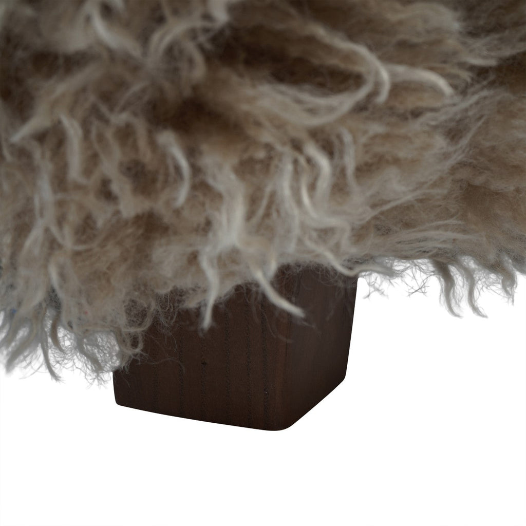 Wallace Faux Sheepskin Armchair - Coffee