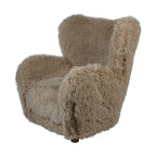Wallace Faux Sheepskin Armchair - Coffee