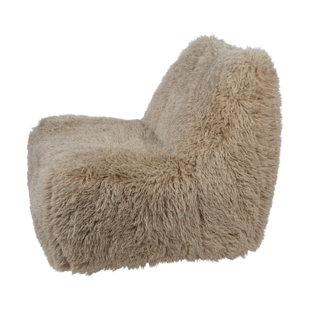 Wallace Faux Sheepskin Occasional Chair - Coffee