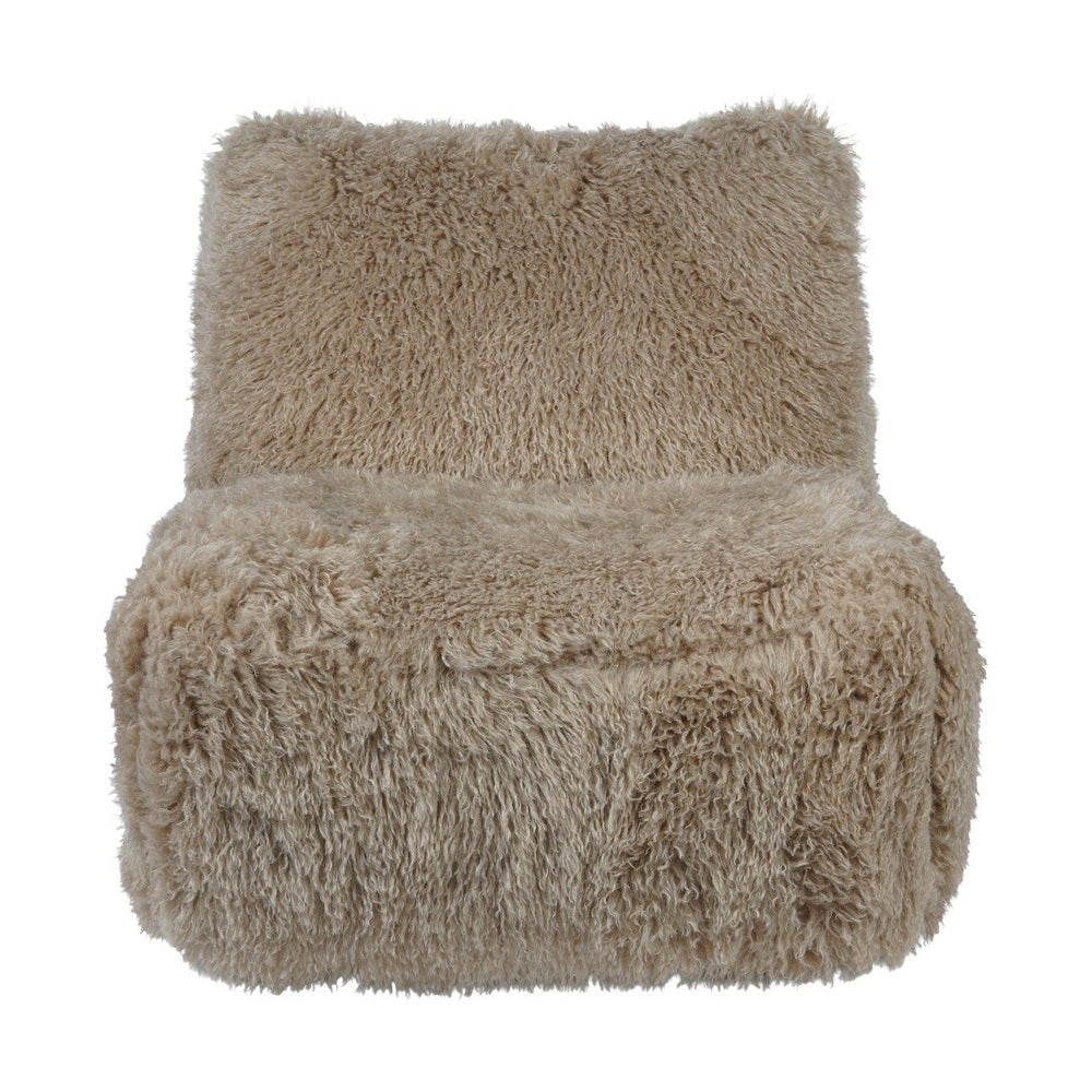 Wallace Faux Sheepskin Occasional Chair - Coffee