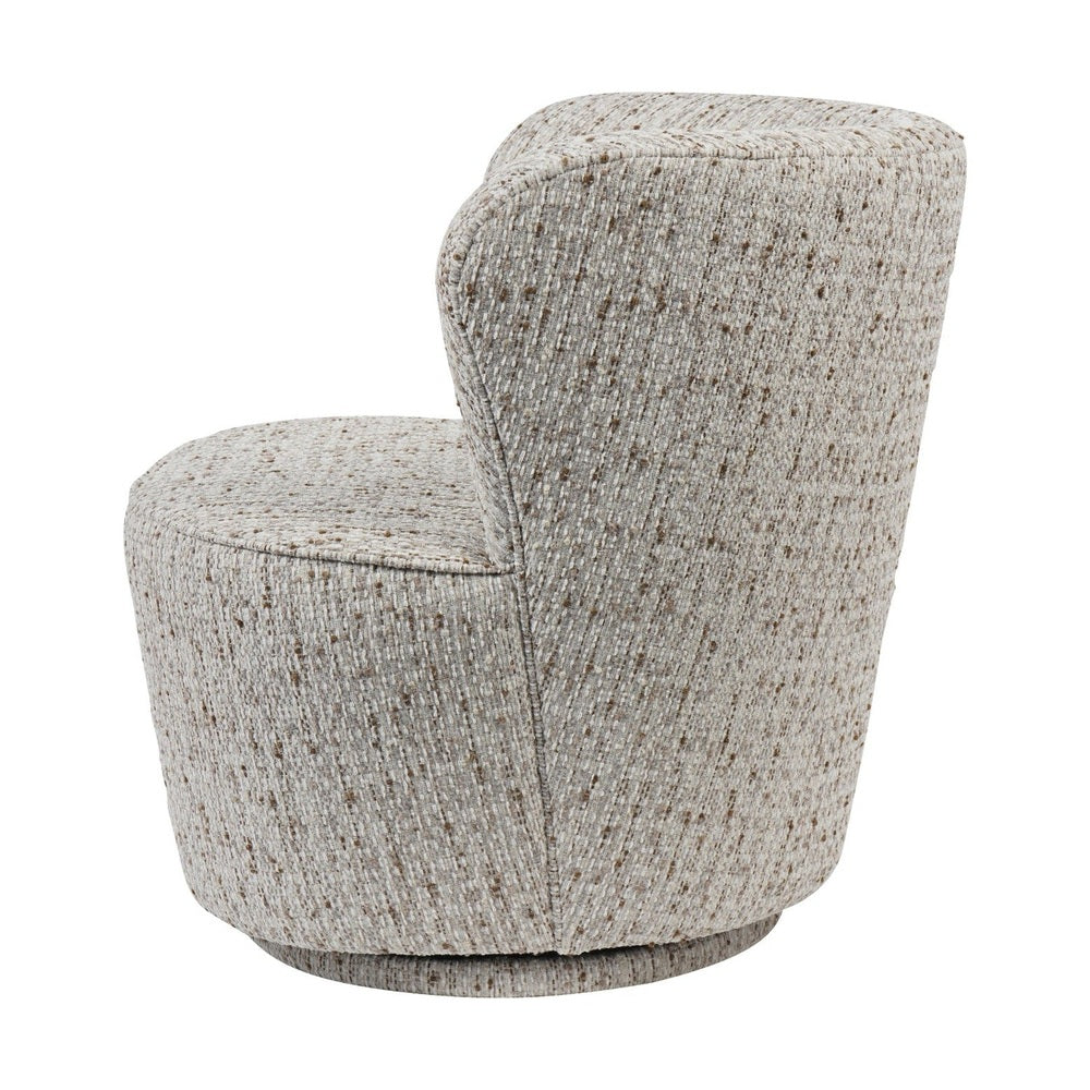 Roehampton Textured Slub Swivel Chair - Natural