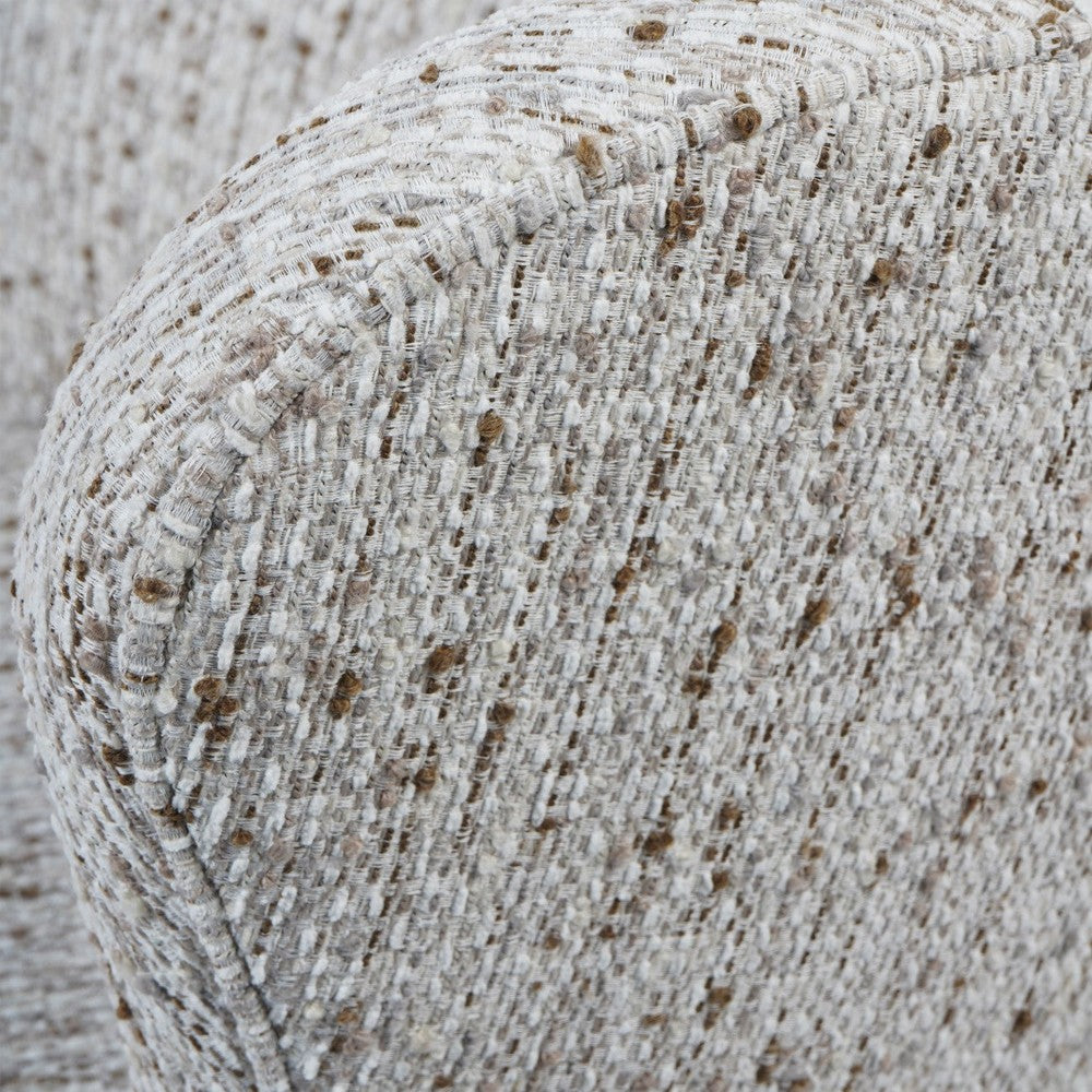 Roehampton Textured Slub Swivel Chair - Natural