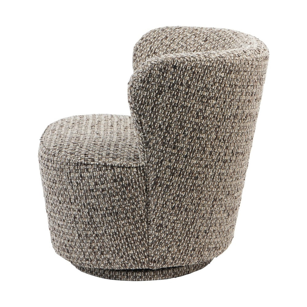 Roehampton Textured Slub Swivel Chair - Mocha
