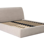 Darley Upholstered King Sized Bed Frame - Soft Beige