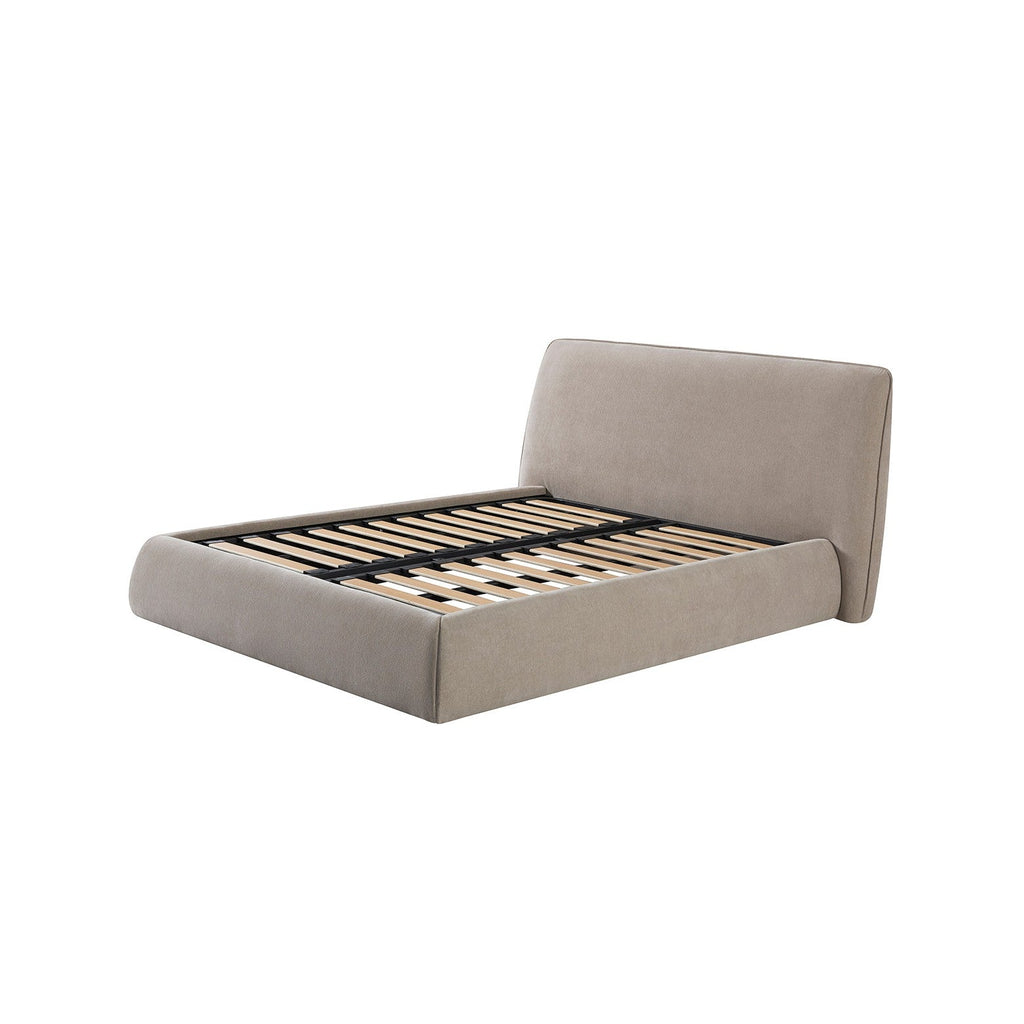 Darley Upholstered King Sized Bed Frame - Soft Beige