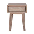 Melville Acacia Wood 1 Drawer Bedside Unit - Sand Wash