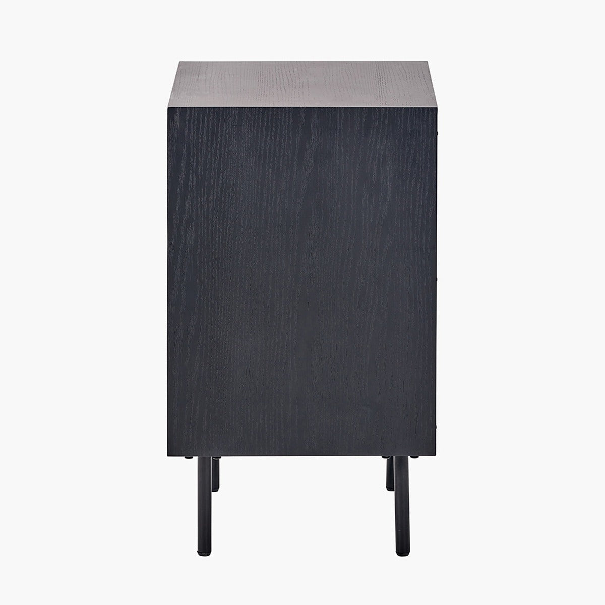 Haro Chest of Drawers - Black & Natural Chevron Oak & Pine Wood