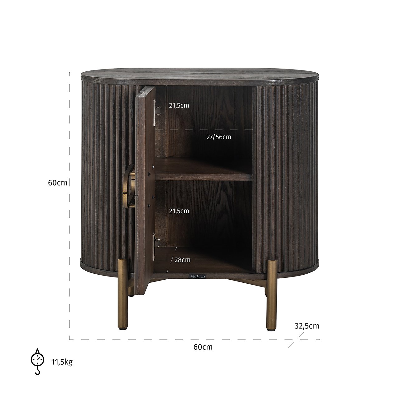 Luxor 1 Door Bedside Cabinet