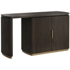 Cambon 2 Door Desk - Dark Coffee