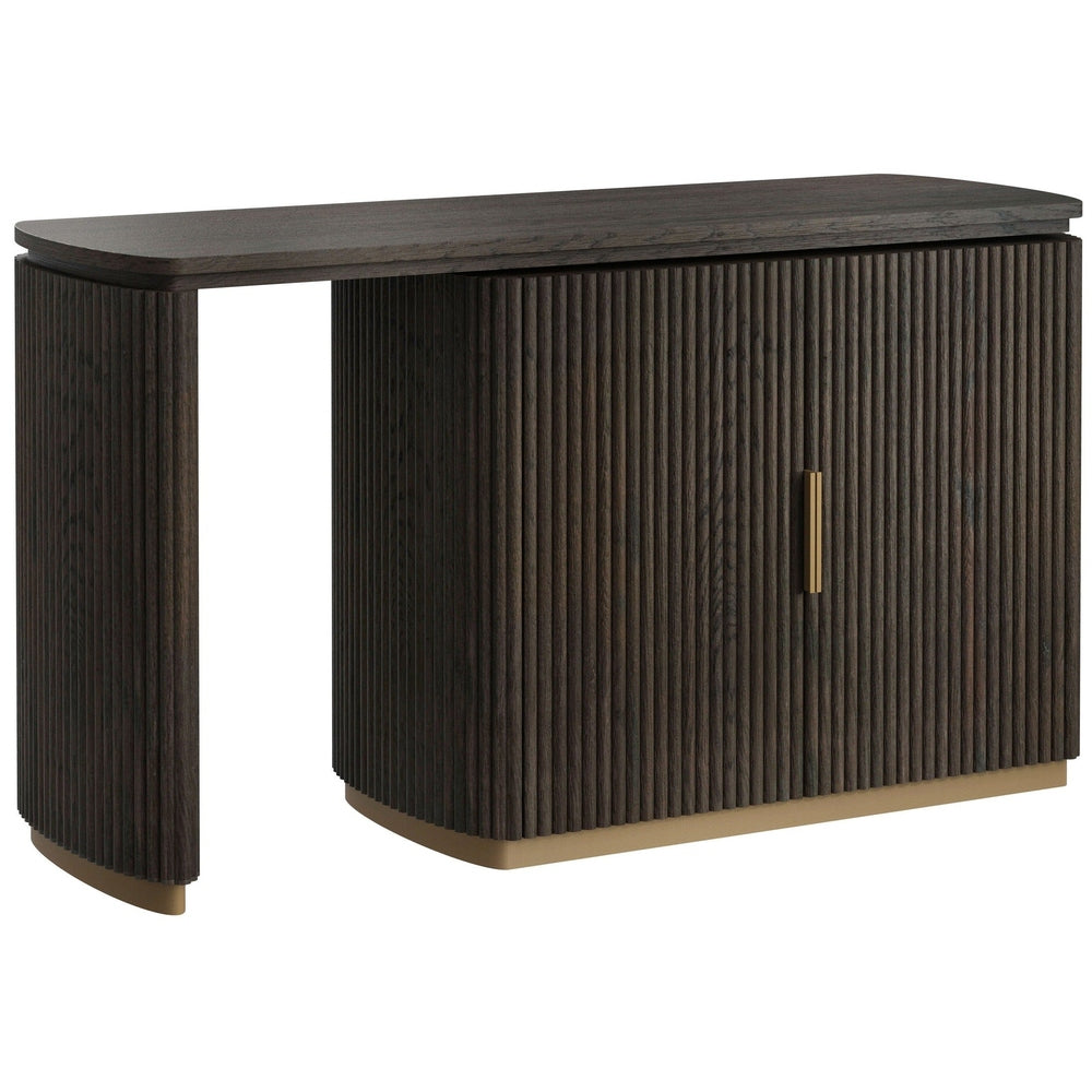 Cambon 2 Door Desk - Dark Coffee