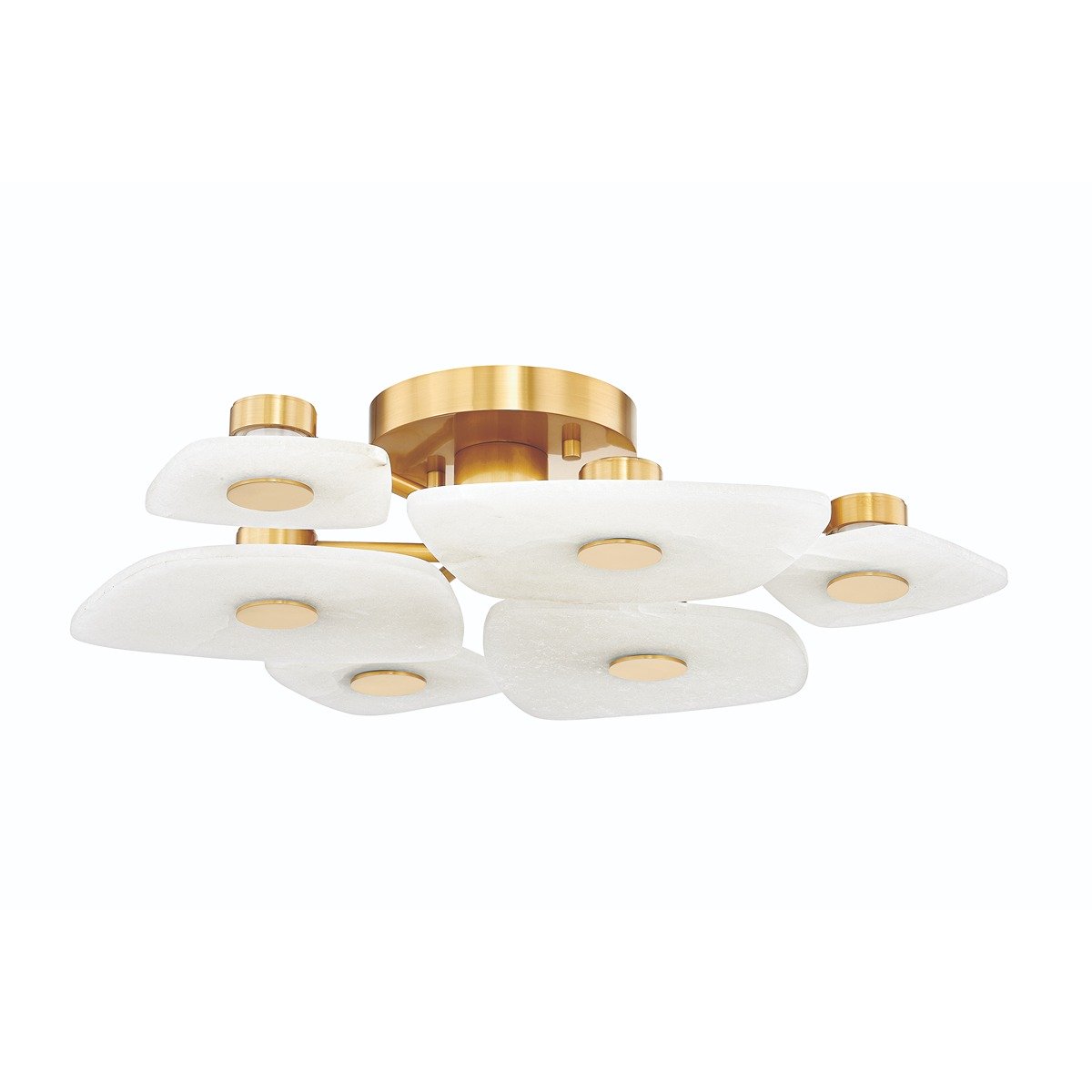 Holmdel 6 Light Semi Flush - Aged Brass
