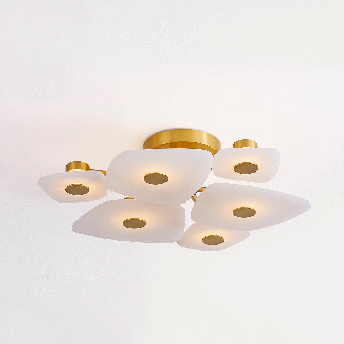 Holmdel 6 Light Semi Flush - Aged Brass