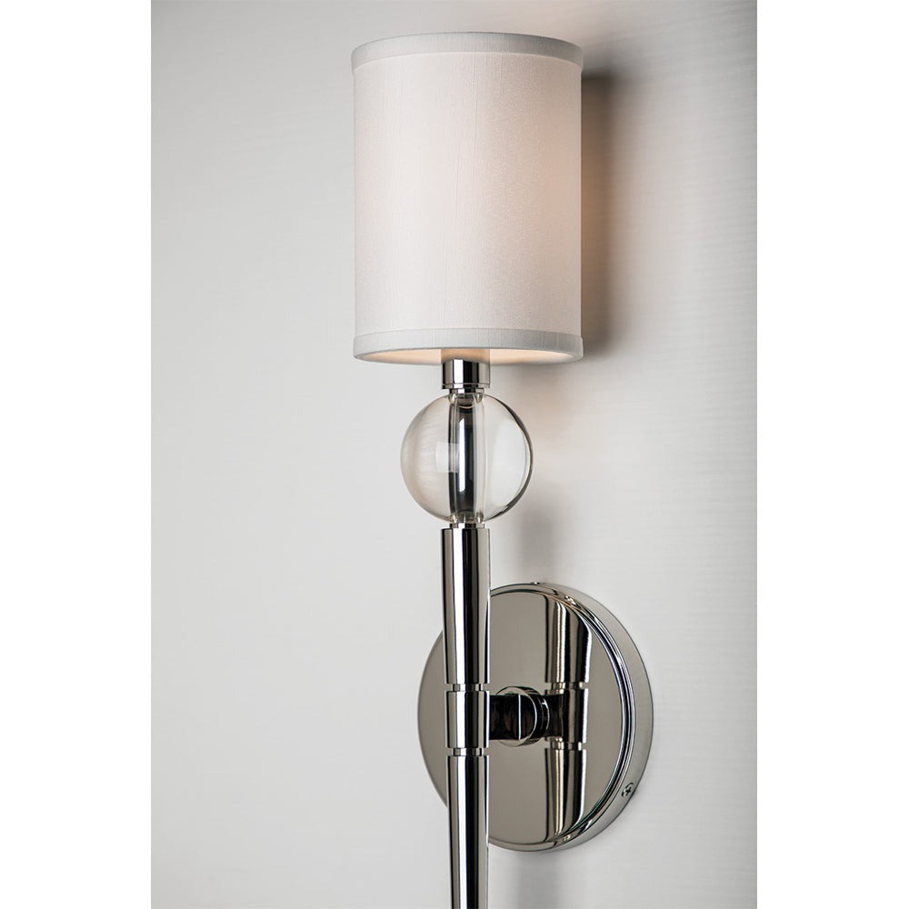 Rockland Wall Light - Aged Brass & Off White