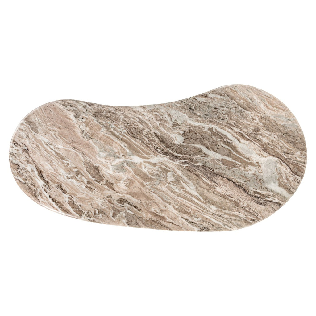 Rashford Marble Desk - Dark Brown
