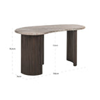 Rashford Marble Desk - Dark Brown