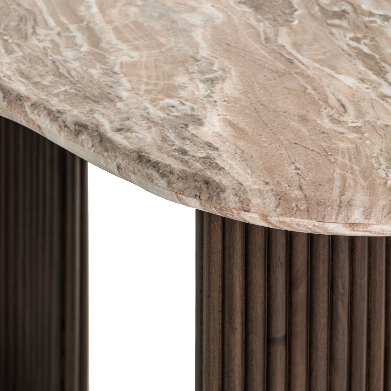 Rashford Marble Desk - Dark Brown