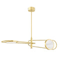 Jervis 2 Light Pendant Light - Aged Brass & Off White