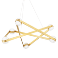 Orbit 6 Light Chandelier - Aged Brass