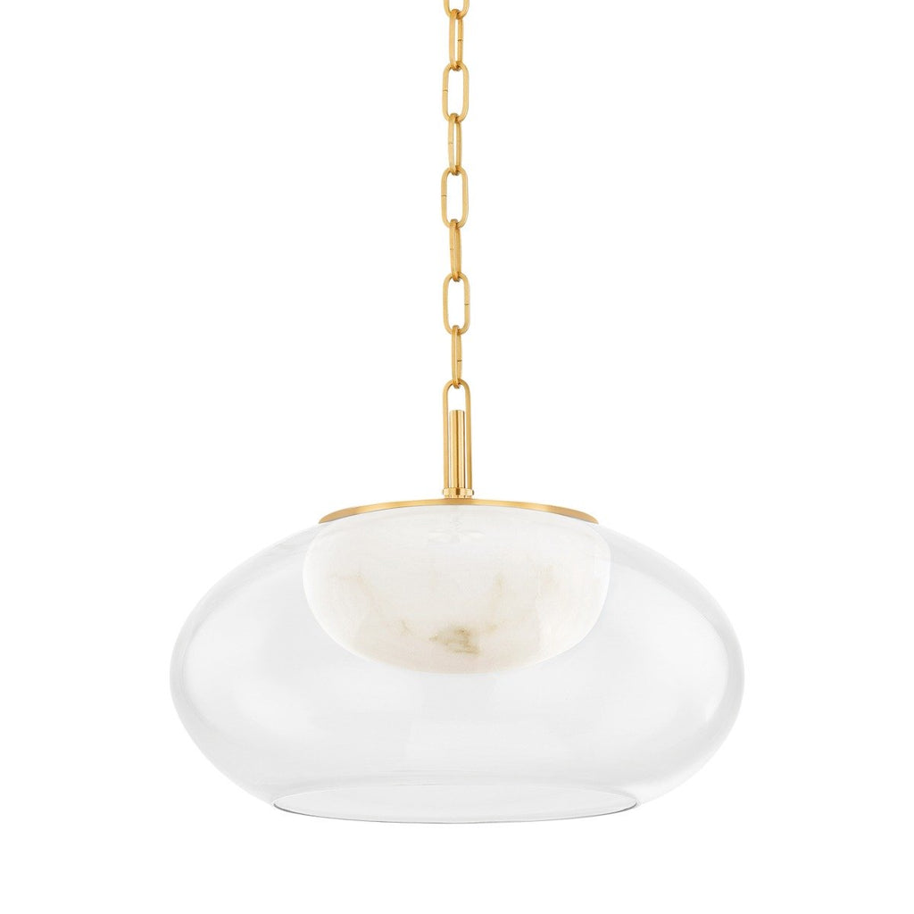 Moore 1 Light Pendant Light - Aged Brass