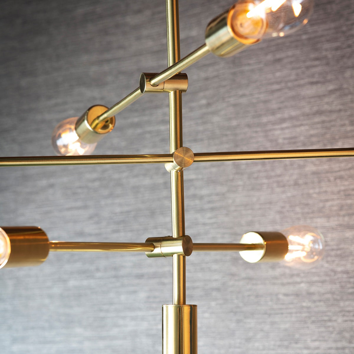 Rubens 6 Linear Pendant Light - Brushed Gold