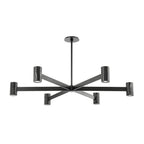 Predock 6 Light Chandelier - Black Brass