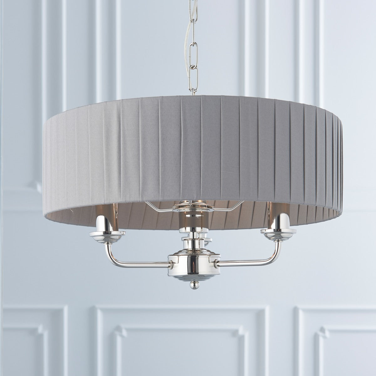 Highclere 3 Pendant Light - Nickel
