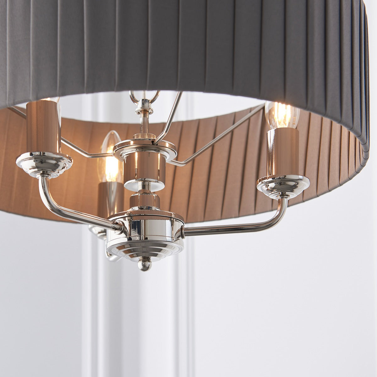 Highclere 3 Pendant Light - Nickel