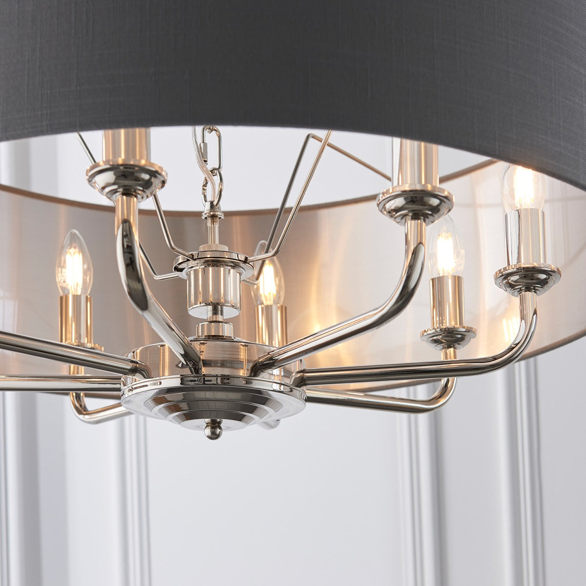 Highclere 8 Pendant Light - Nickel