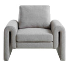 Hampstead Grey Boucle Curved Armchair