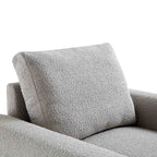 Hampstead Grey Boucle Curved Armchair