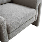 Hampstead Grey Boucle Curved Armchair