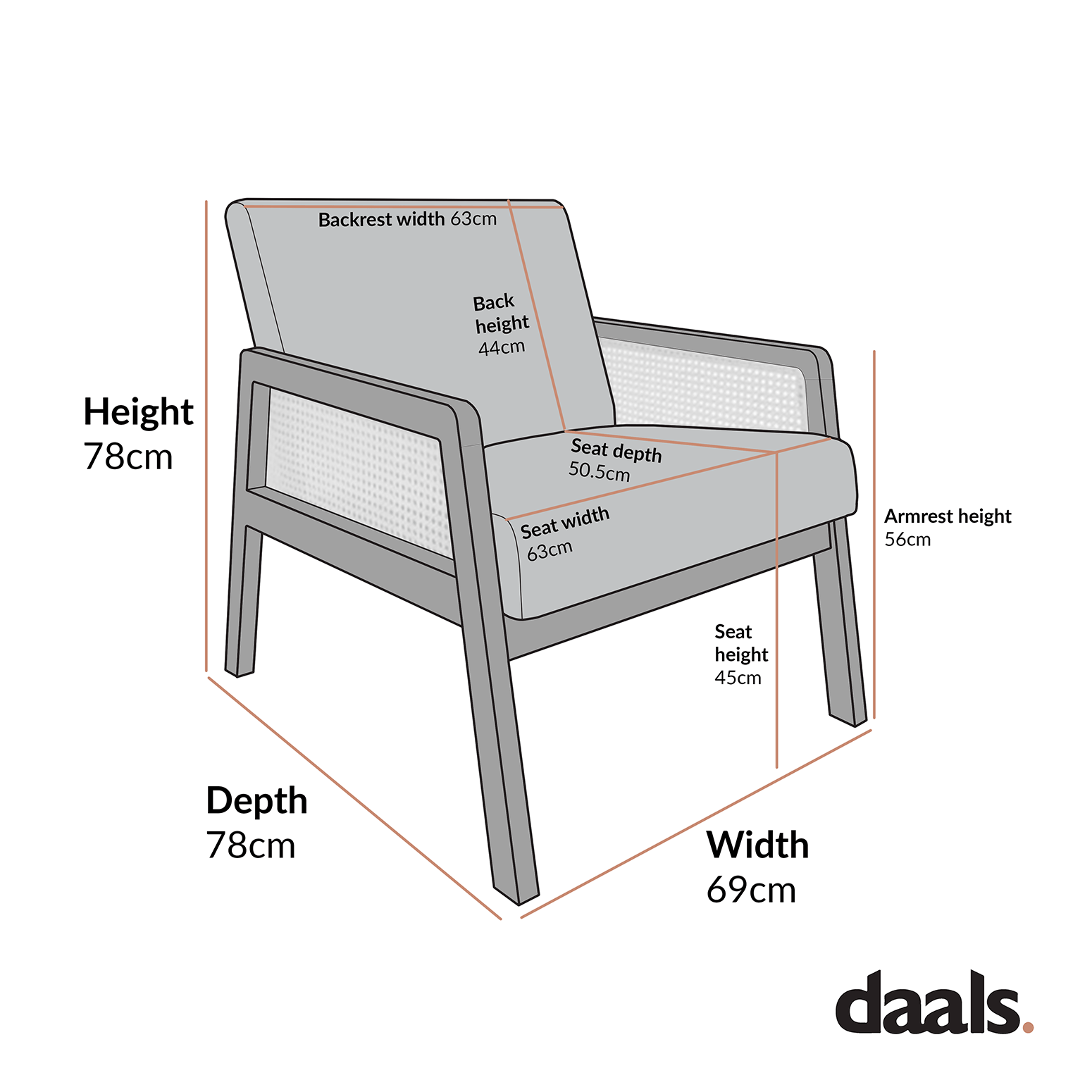 Fyne Moss Green Velvet Light Walnut Frame Rattan Armchair