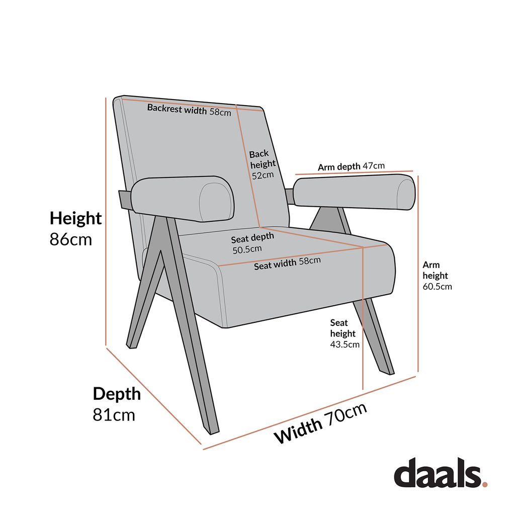 Chinnor Ochre Striped Linen Blend Weathered Oak Frame Accent Chair