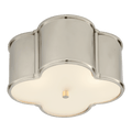 Basil Small Flush Mount - Polished Nickel with Frosted Glass