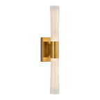 Brenta Single Sconce - Antique Brass with White Glass
