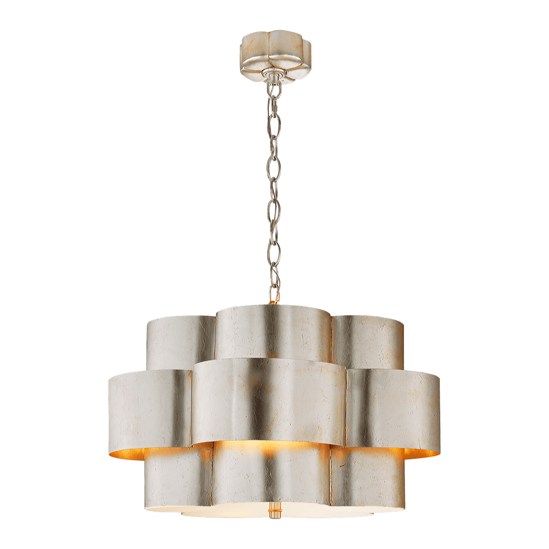 Arabelle Hanging Shade - Burnished Silver Leaf