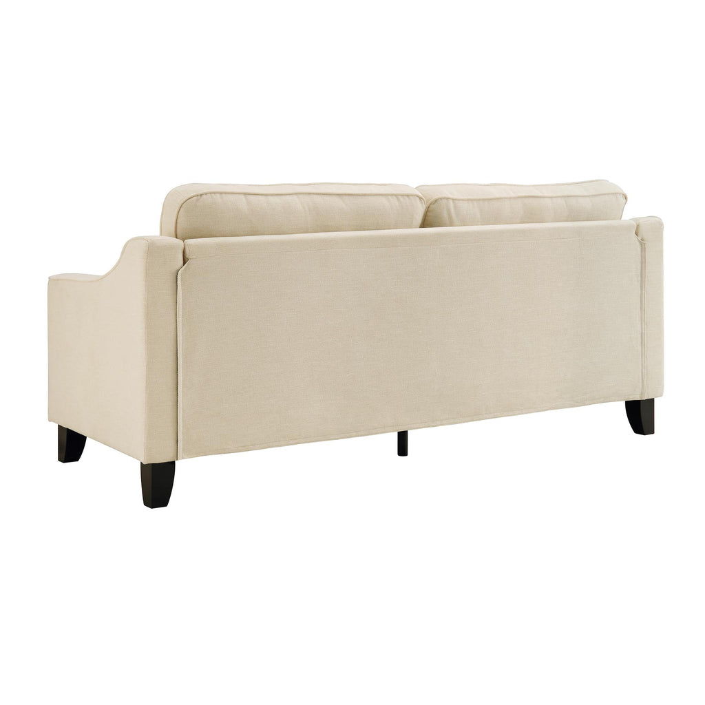 Harper 3-Seater Slope Arm Beige Woven Fabric Sofa