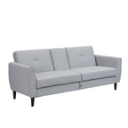Latimer Grey Faux Leather 3-Seater Storage Sofa Bed