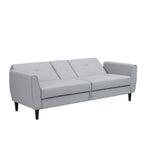 Latimer Grey Faux Leather 3-Seater Storage Sofa Bed