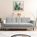 Latimer Grey Faux Leather 3-Seater Storage Sofa Bed