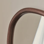 Aaliyah - Dark Wood Irregular Wall Mirror 42cm x 35cm