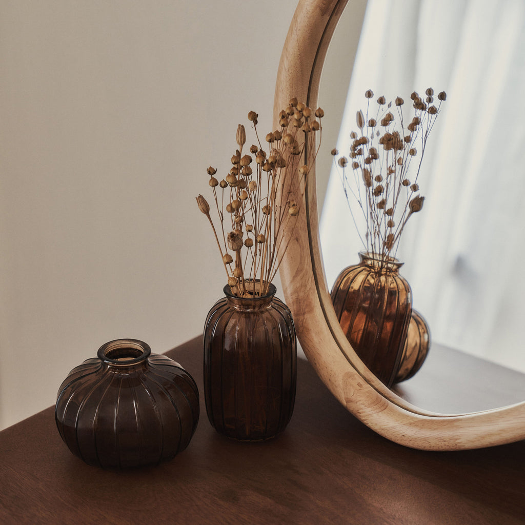 Aaliyah - Light Wood Irregular Wall Mirror 42cm x 35cm