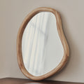 Aaliyah - Light Wood Irregular Wall Mirror 42cm x 35cm