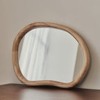 Aaliyah - Light Wood Irregular Wall Mirror 42cm x 35cm
