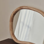 Aaliyah - Light Wood Irregular Wall Mirror 42cm x 35cm