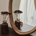 Aaliyah - Warm Wood Irregular Wall Mirror 42cm x 35cm