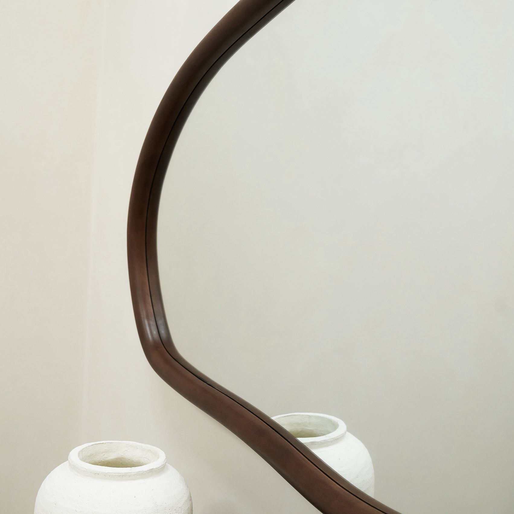 Aaliyah - Dark Wood Irregular Wall Mirror 150cm x 75cm