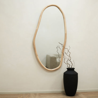 Aaliyah - Light Wood Irregular Wall Mirror 150cm x 75cm