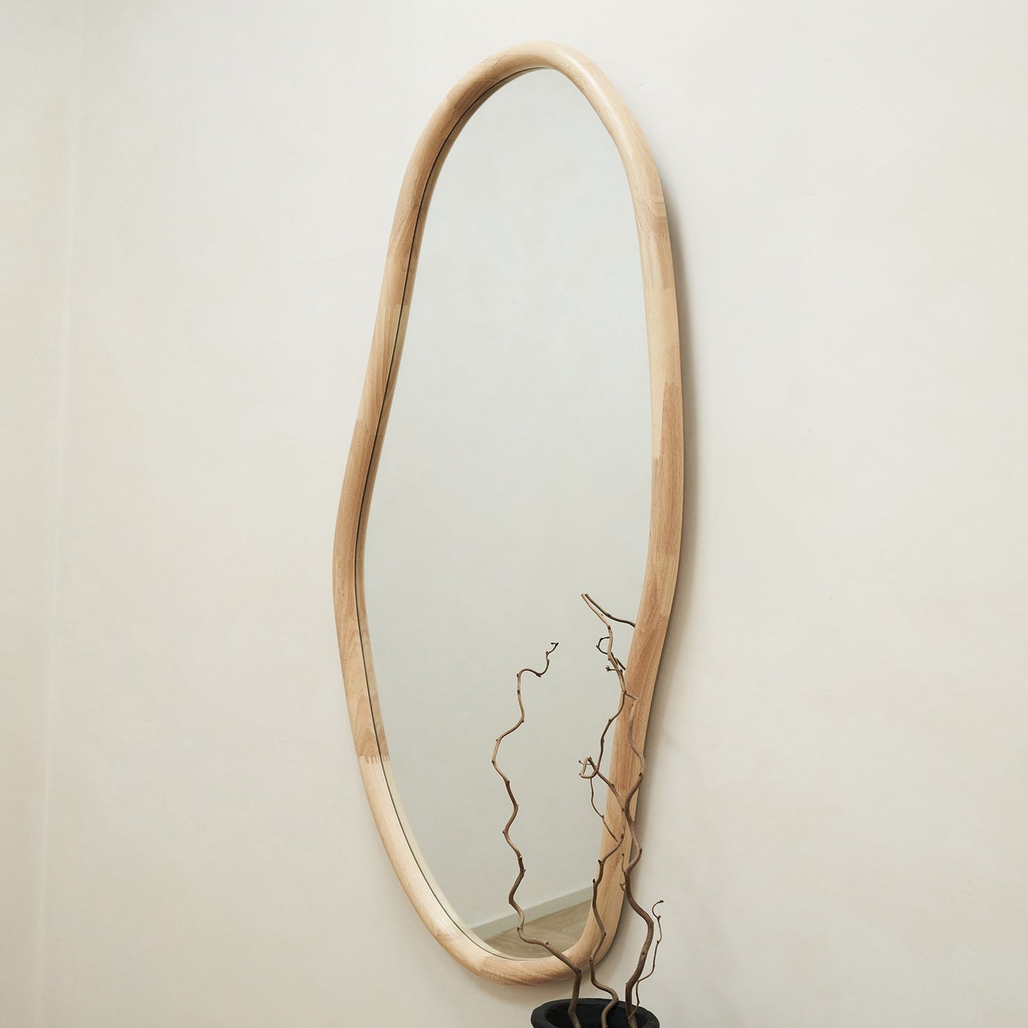Aaliyah - Light Wood Irregular Wall Mirror 150cm x 75cm