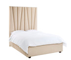 Alina Luxury Panelled Upholstered Bed - Cream